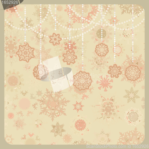Image of Colorful retro snowflake pattern. EPS 8