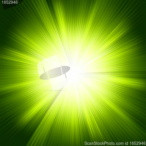 Image of Green template color design with a burst. EPS 8
