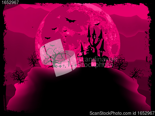 Image of Scary halloween vector with magical abbey. EPS 8