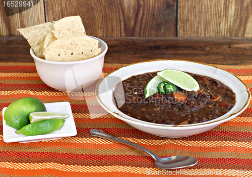 Image of Black Bean Soup with Fresh Lime