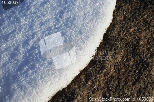 Image of Snow on stone