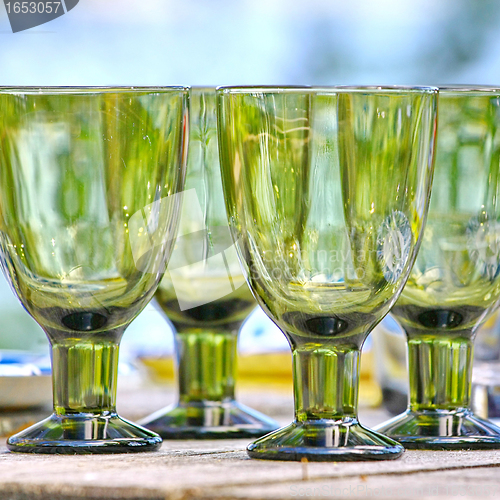 Image of  glasses on table setting