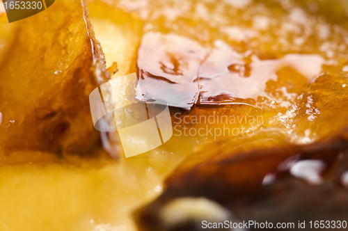 Image of French dessert - cream brulee, burnt cream 