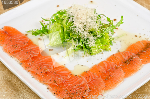 Image of Fish Carpaccio with salad