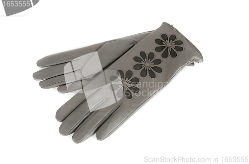 Image of brown female leather gloves