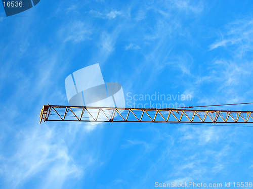 Image of Crane's gibbet on blue sky