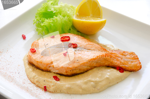 Image of Grilled salmon steak