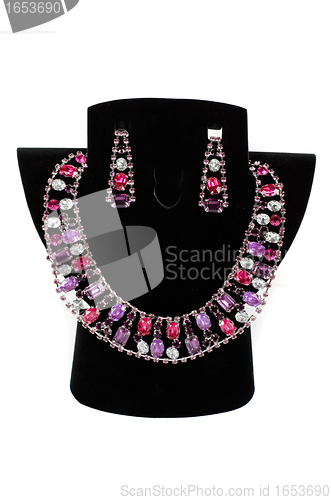 Image of necklace with pendants and earrings