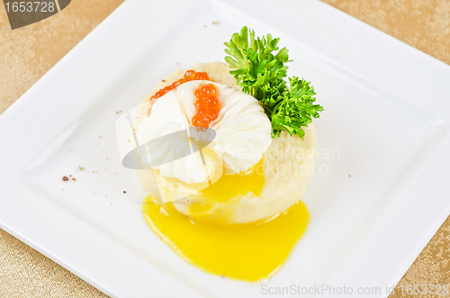 Image of poached eggs