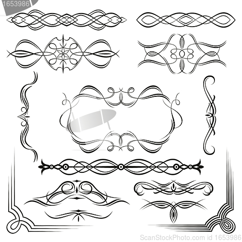 Image of set of design vintage elements