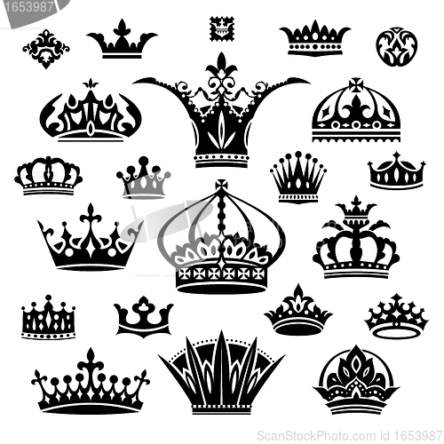 Image of set of different crowns