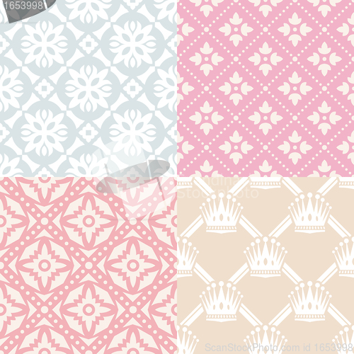 Image of set of seamless backgrounds