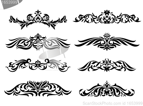 Image of set of design vintage elements