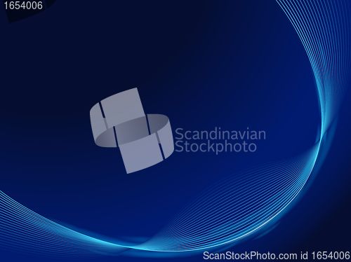 Image of blue waves dark design template frame background