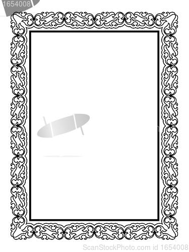 Image of simple black ornamental decorative frame