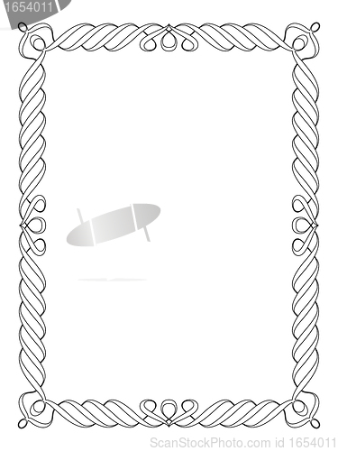 Image of calligraphy ornamental decorative frame