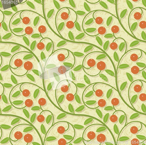 Image of seamless cranberries stylized background pattern