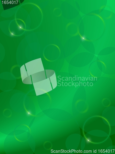 Image of Green abstract light circle background pattern