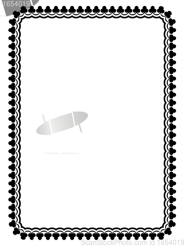 Image of simple black ornamental decorative frame