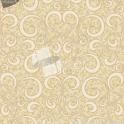 Image of abstract beige floral seamless background