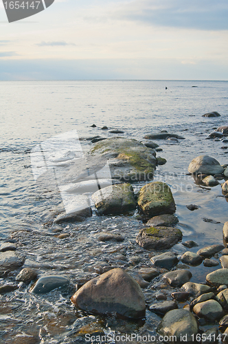 Image of Stony coast of Baltic sea