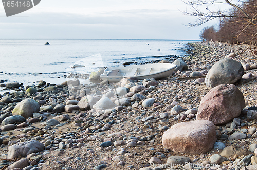 Image of Stony coast of Baltic sea