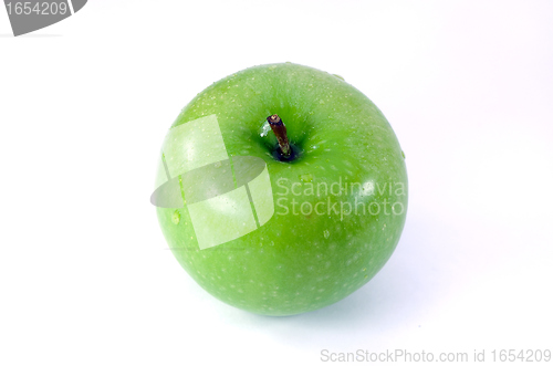 Image of Green apple on white