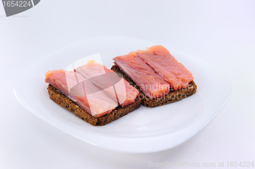 Image of Sandwiches with red fish