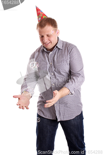 Image of Girl with soap bubbles