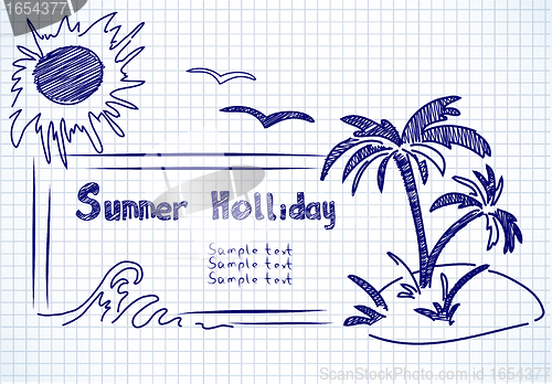 Image of summer holliday doodles
