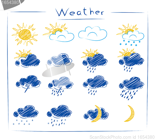 Image of icons - weather set