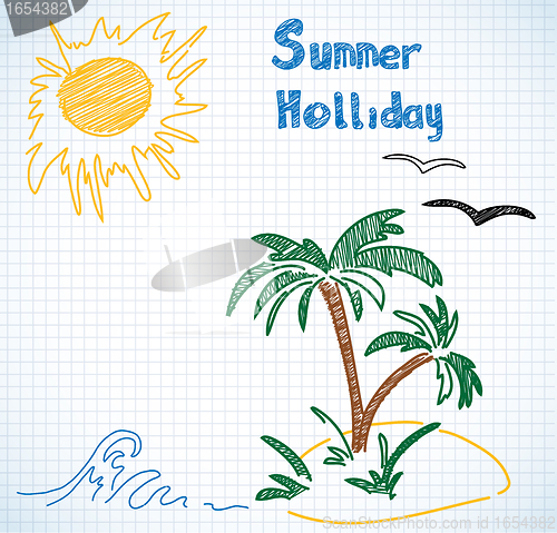 Image of summer holliday doodles