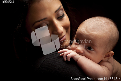 Image of Attractive Ethnic Woman with Her Newborn Baby