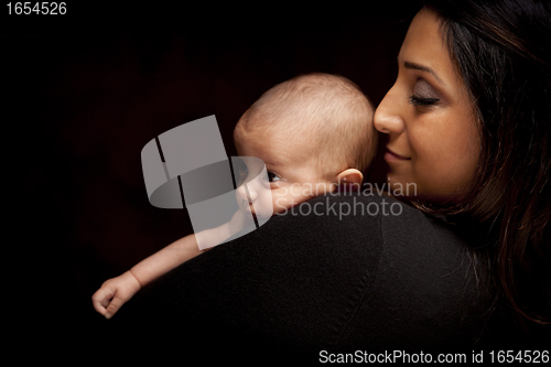 Image of Attractive Ethnic Woman with Her Newborn Baby