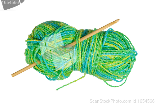 Image of Hank yarn and crochet hook