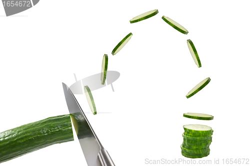 Image of Chooping cucumber