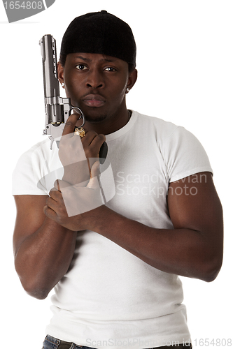 Image of Young thug with a gun