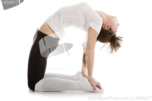 Image of Image of a girl practicing yoga