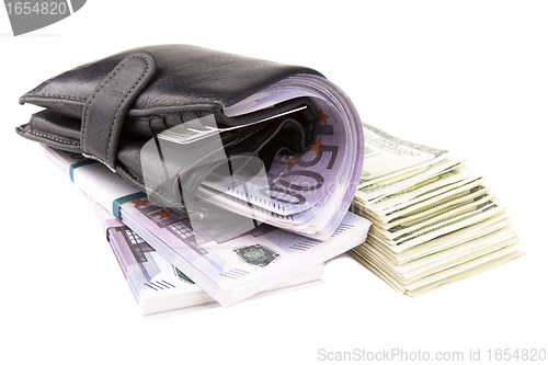 Image of Image of a wallet  with money