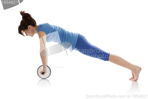 Image of Girl with a gymnastic rolle