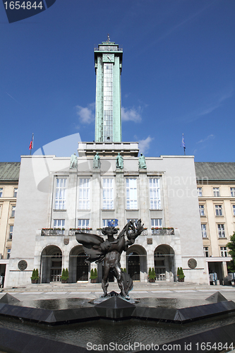 Image of new city hall in miner city Ostrava