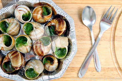 Image of snails as french gourmet food 