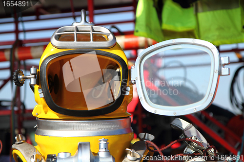 Image of modern diver helmet 