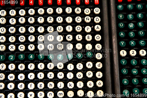 Image of very old computer keyaboard background