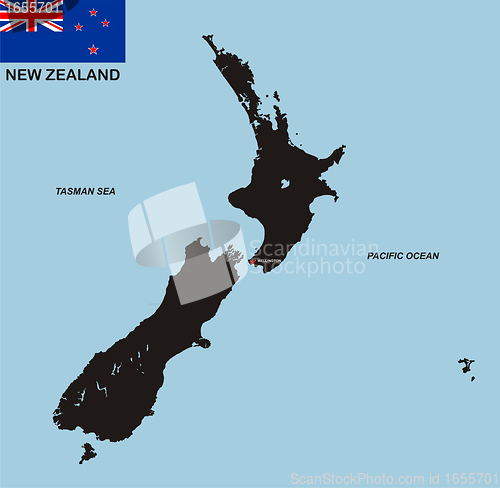 Image of new zealand map