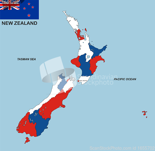 Image of new zealand map