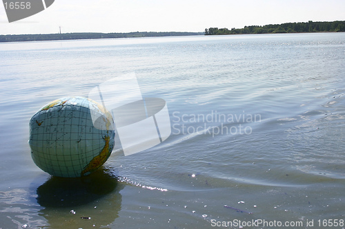 Image of globe on the water