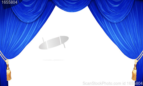 Image of blue curtain