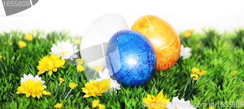 Image of Blue Easter Egg in focus