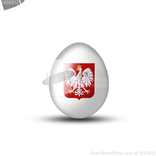 Image of Egg white with a Polish coat of arms